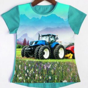 T-shirt met tractor - meisjes