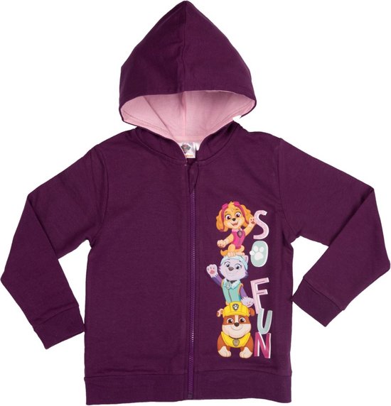 Paw Patrol Vest - Aubergine - Maat 98/104