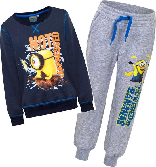 Minions Joggingpak / trainingspak - blauw/grijs
