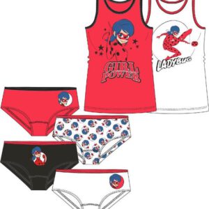 Miraculous Ladybug ondergoed 6-delige set - 4x onderbroek + 2x hemd