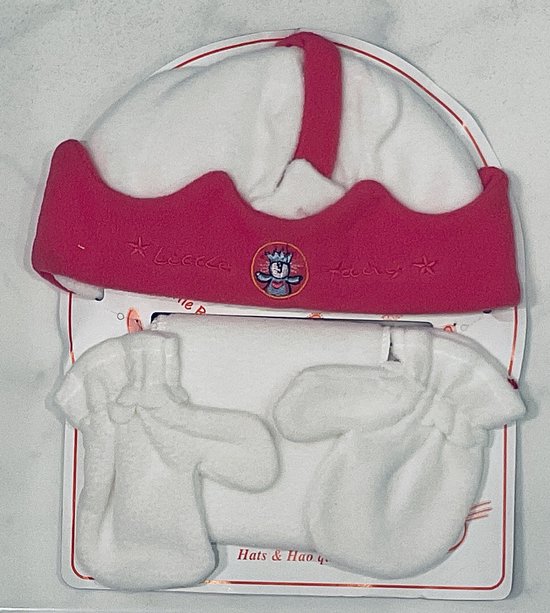 Baby winterset muts+sjaal+wantjes maat 44-48 cm (0-1 jaar)