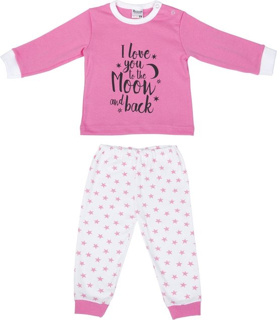 Beeren Baby pyjama "To the Moon" - Roze