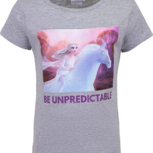 Frozen Elsa grijs t-shirt "Be Unpredictable"