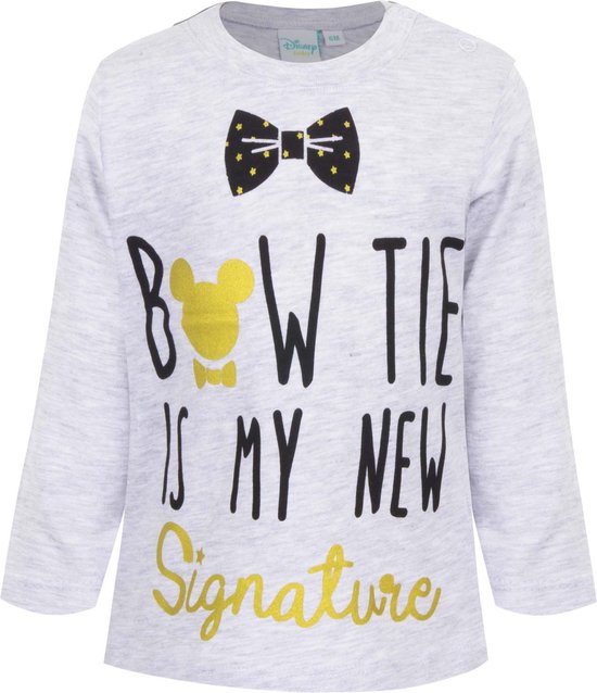 Disney Mickey Mouse Baby Shirt -Lange mouw - Grijs