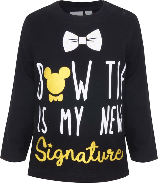 Disney Mickey Mouse Baby Shirt -Lange mouw - Zwart