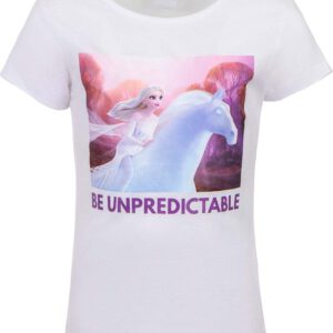 Frozen Elsa wit t-shirt "Be Unpredictable"
