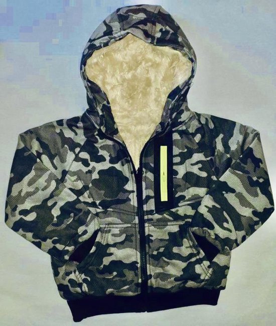 Vest / herfstjas camouflageprint groen - Maat 110/116