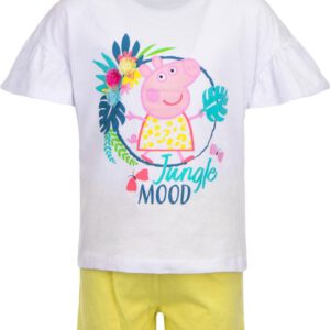 Peppa Pig Pyjama / Shortama - Wit/Geel