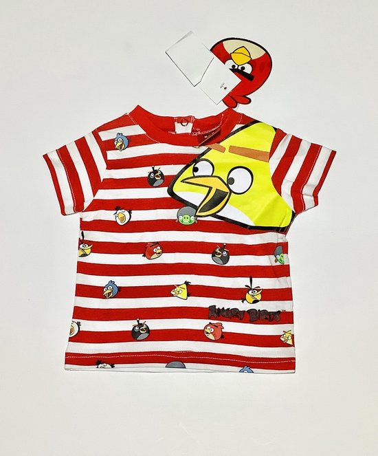 Angry Birds babyshirt - rood