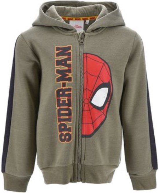 Marvel Spiderman Vest - Legergroen - Maat 98