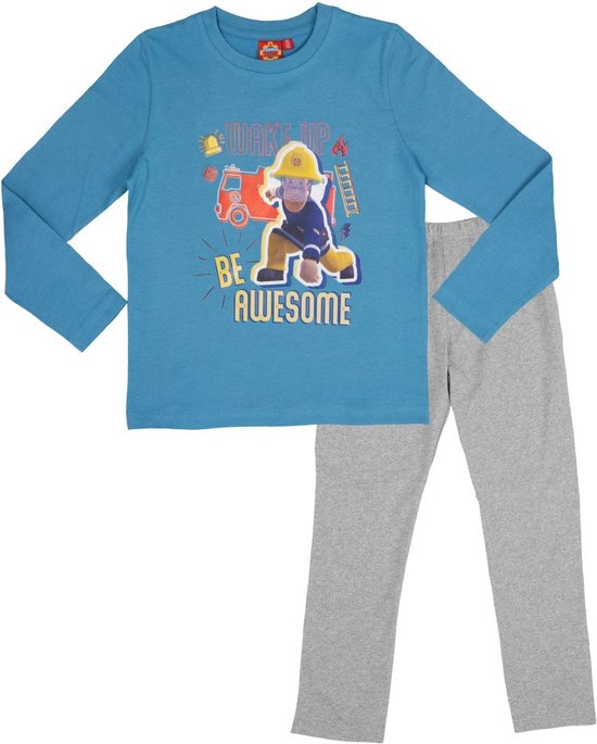Brandweerman Sam Pyjama - Blauw/Grijs