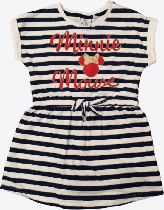 Disney Minnie Mouse jurk/tuniek - donkerblauw gestreept