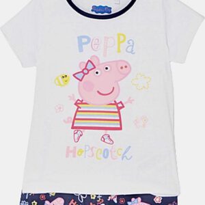 Peppa Pig Set / Shortama - Navy/Wit