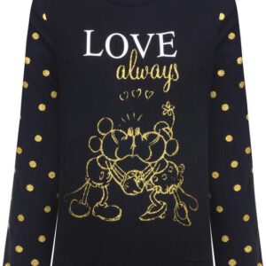 Disney Minnie Mouse longsleeve zwart/goud maat 110/116