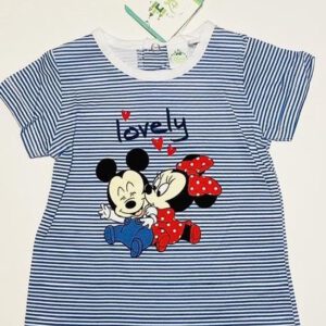 Disney Minnie Mouse t-shirt - blauw gestreept