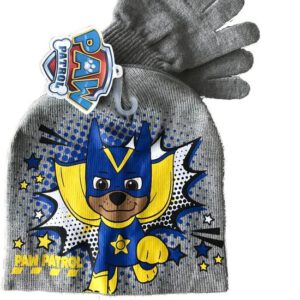 Paw Patrol Muts en Handschoenen set | Grijs | Paw Patrol Chase Superpup | Maat 54