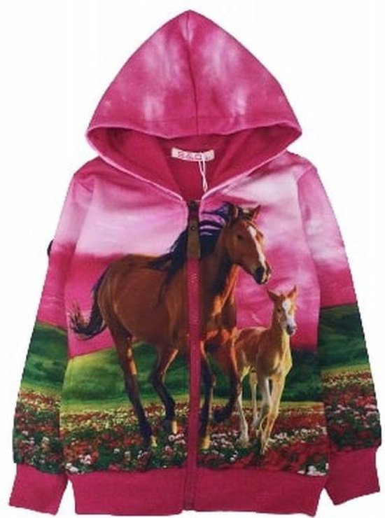 S&C vest met paarden - paard met veulen