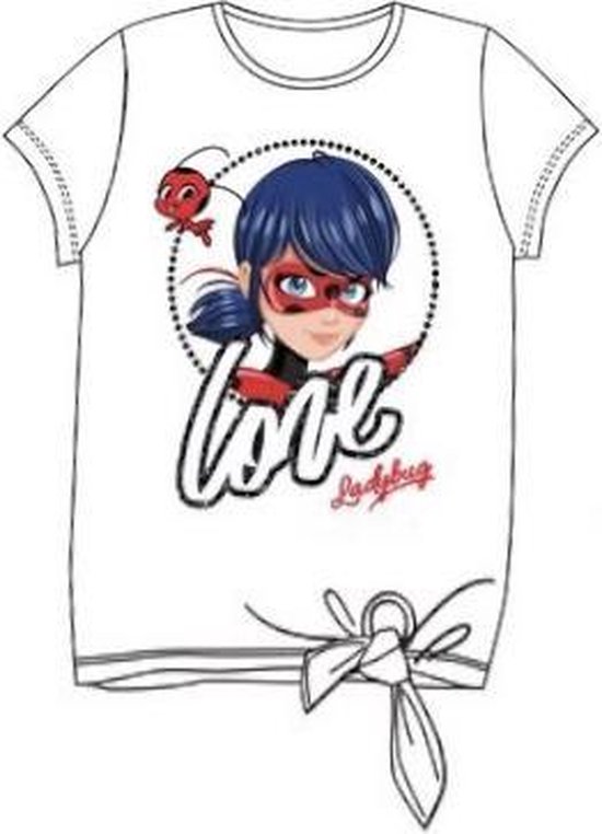 Miraculous Ladybug T-shirt - LOVE met knoop
