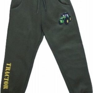 S&c Joggingbroek met geborduurde trekker / tractor - groen/geel