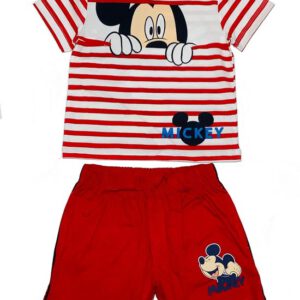 Disney Mickey Mouse set rood maat 122/128