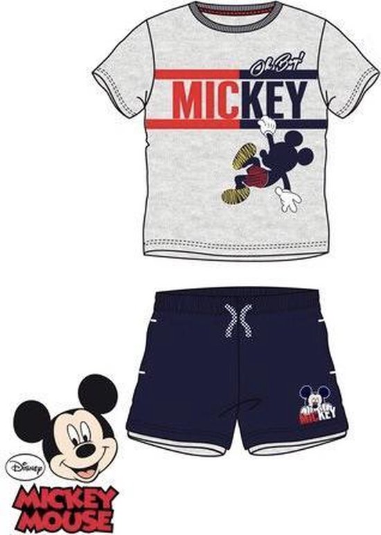 Disney Mickey Mouse 2-delige set - grijs/marine