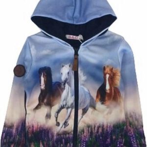 S&C vest met paard - blauw