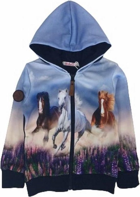 S&C vest met paard - blauw