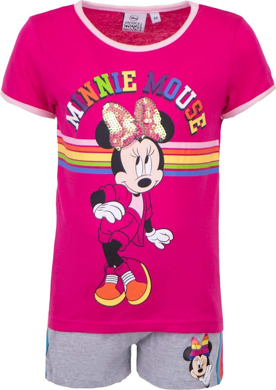 Disney Minnie Mouse Set / Sportset - Fuchsia/Grijs