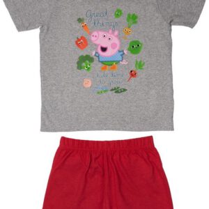 Peppa Pig/ Peppa Big Pyjama / Shortama - Grijs / Rood