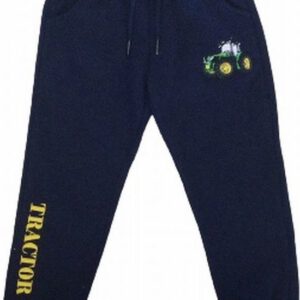 S&c Joggingbroek met geborduurde trekker / tractor - donkerblauw/geel -John Deere