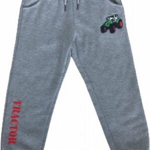 S&c Joggingbroek met geborduurde trekker / tractor - grijs/rood