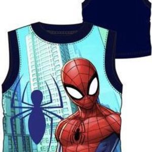 Marvel Spiderman mouwloos t-shirt - blauw