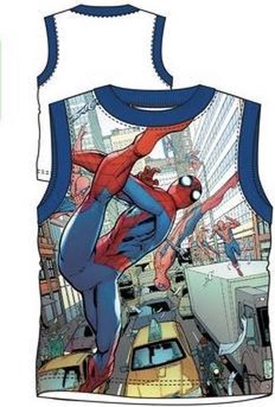 Marvel Spiderman mouwloos t-shirt - wit