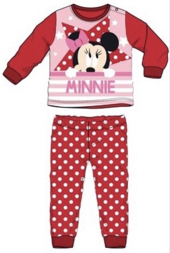 Disney Minnie Mouse Pyjama - rood - Maat 74