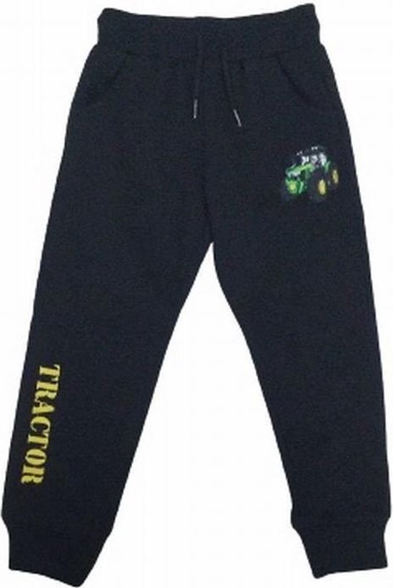 S&c Joggingbroek met geborduurde trekker / tractor - zwart/geel