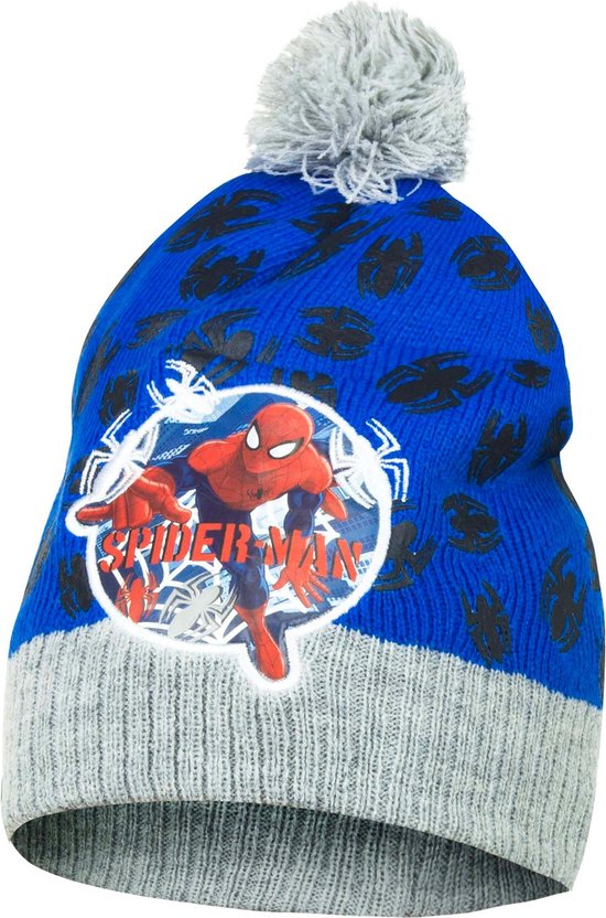 Marvel Spiderman Muts - blauw/grijs