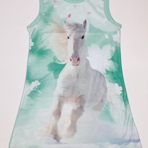 S&C jurk met paard - mintgroen - Maat 86/92