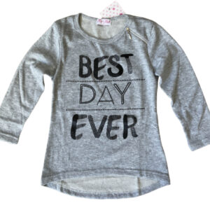 Trui / Tuniek 'Best Day Ever" - Grijs