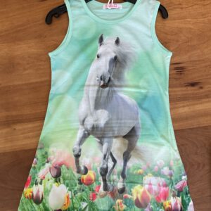 S&C jurk met paard - Groen - Maat 98/104