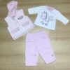 Scruffy Bear 3-delige babyset - Roze - Maat 56/62