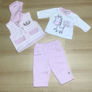 Scruffy Bear 3-delige babyset - Roze - Maat 56/62