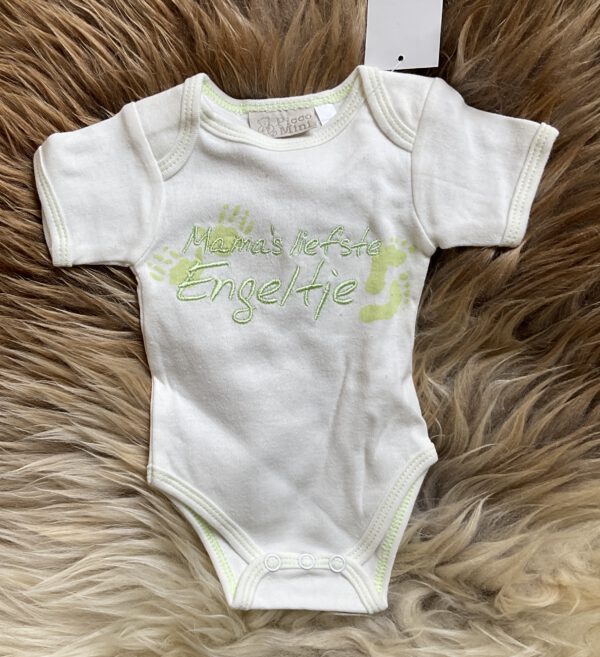 Rompertje - Mama's liefste engeltje - Creme/Groen