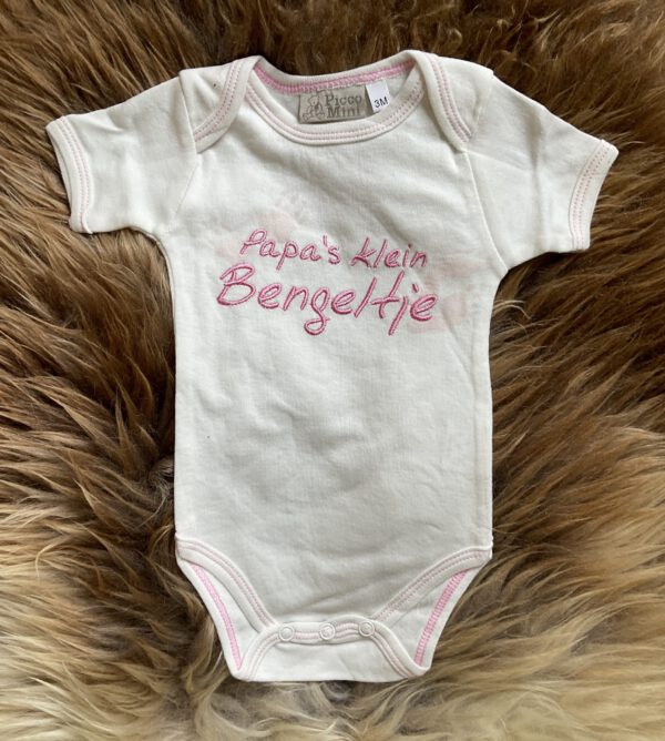 Rompertje - Papa's klein bengeltje - Creme/Roze