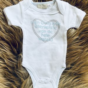 Rompertje - Oma is de allerliefste - Wit/Blauw