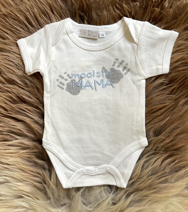 Rompertje - Mooiste Mama - Creme/Blauw
