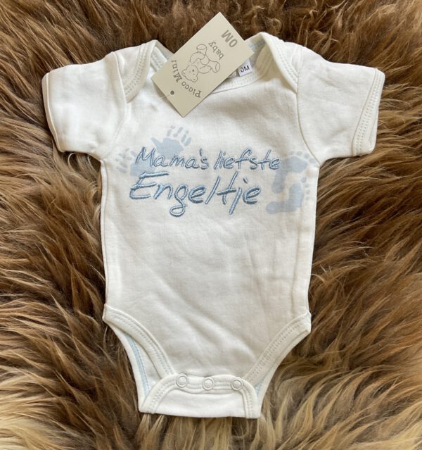 Rompertje - Mama's liefste engeltje - Creme/Blauw