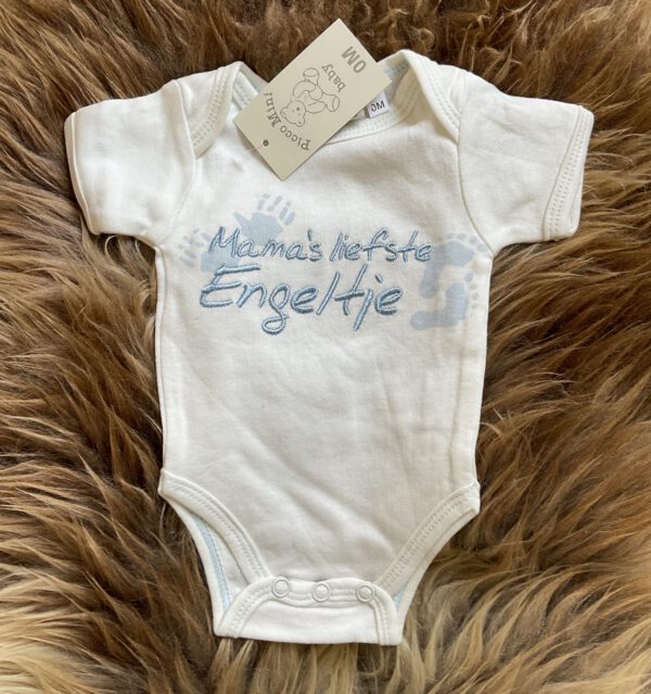 Rompertje - Mama's liefste engeltje - Creme/Blauw
