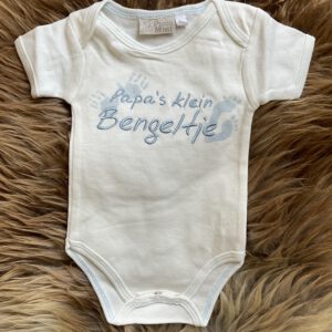 Rompertje - Papa's klein bengeltje - Creme/Blauw