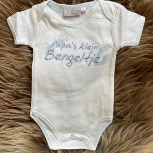 Rompertje - Papa's klein bengeltje - Creme/Blauw