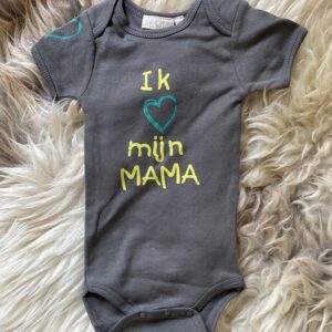 Romper - Ik ❤️ van mijn mama - Groen - Maat 68